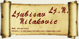 Ljubisav Milaković vizit kartica